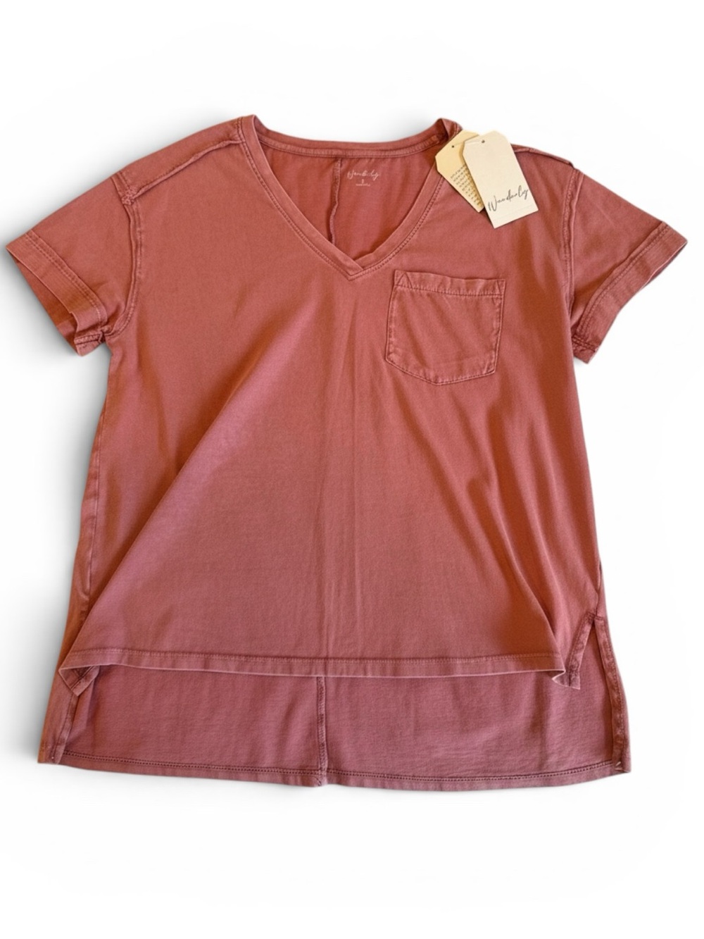 Wonderly Oversized V-Neck Pocket Tee